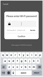 Enter Wi-Fi password
