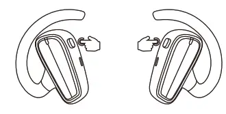 ACREO OpenBuds True Wireless Open Ear Earbuds - volumel control