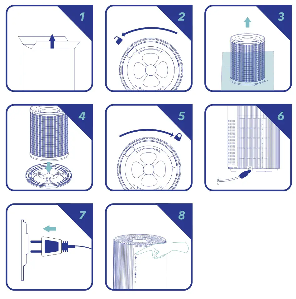 AIR LAB ACY2WH Air Purifier - installation