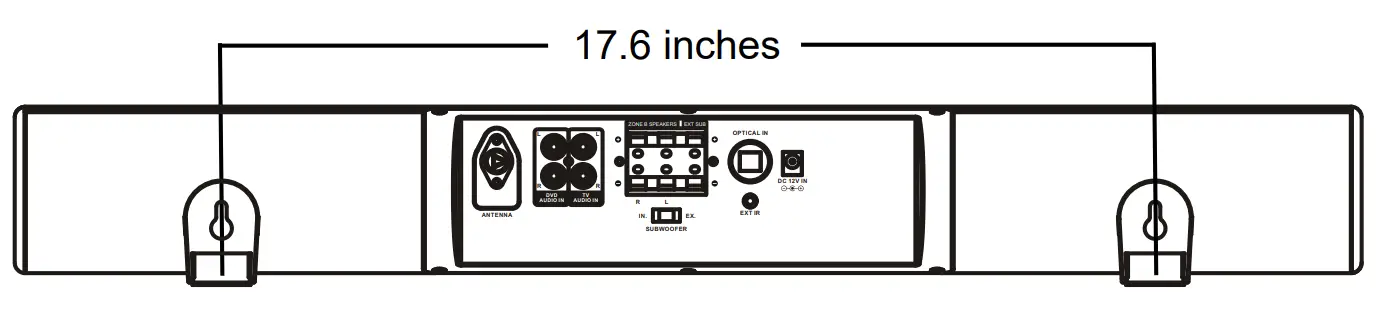 connexx SB 26 Soundbar Speaker - two brackets