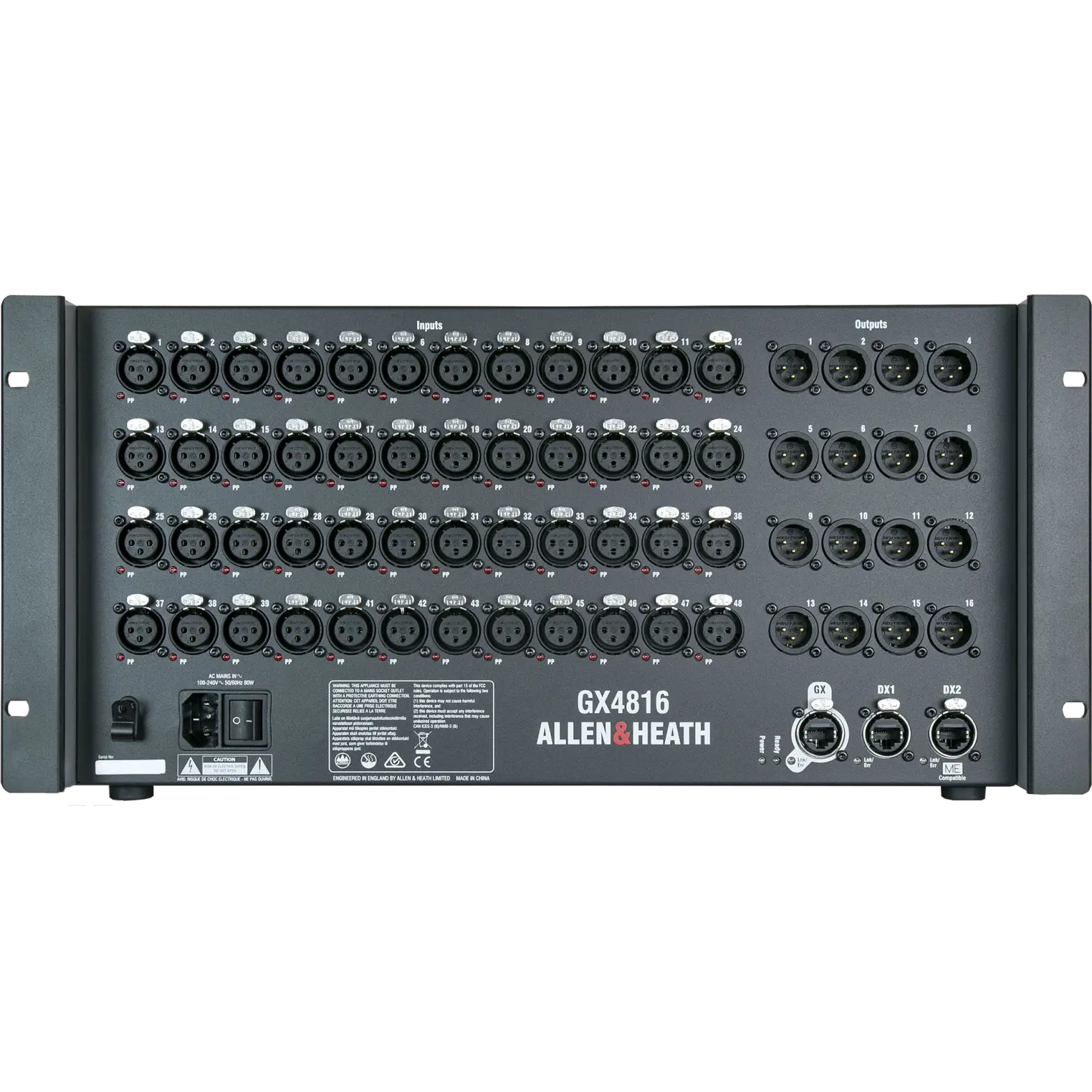 Allen And Health Gx4816 48x16 Xlr In/out Portable Gx Expander With Dx Sockets User Guide
