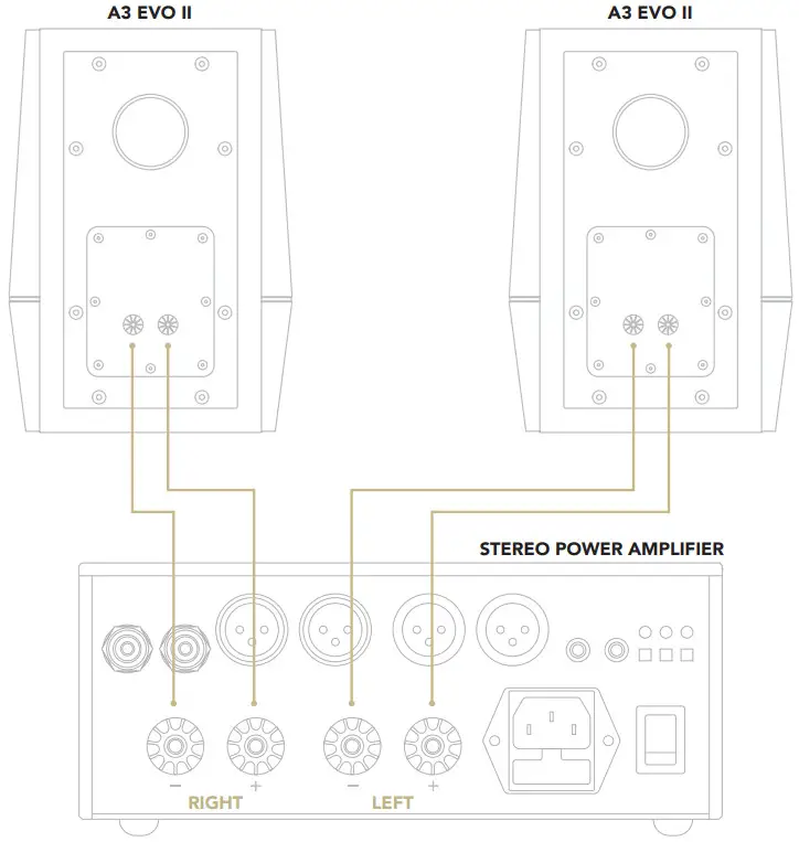 GOLD NOTE A3 EVO II Standmount Loudspeaker - CONNECTION