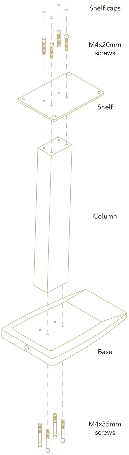 GOLD NOTE A3 EVO II Standmount Loudspeaker - STAND
