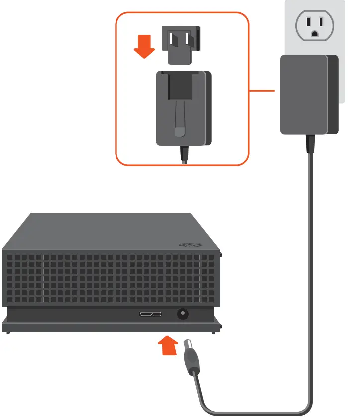 SEAGATE STEL4000300 External USB HDD Hub with Customizable RGB - cable