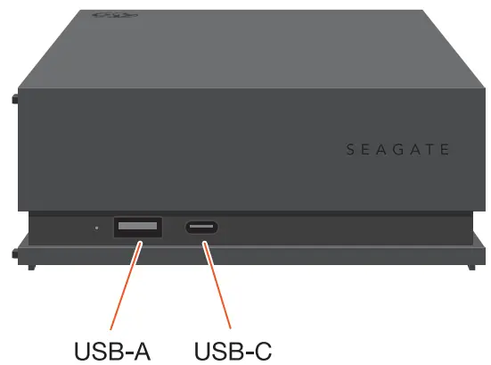 SEAGATE STEL4000300 External USB HDD Hub with Customizable RGB - front