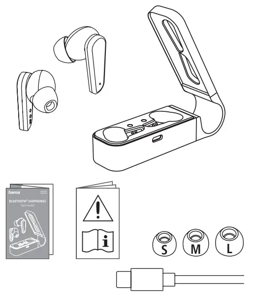 hama 00184103 Bluetooth Earphones Spirit Pocket - FIG