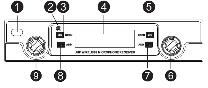 INNOPOW WM 333 UHF Wireless Microphone - Front panel