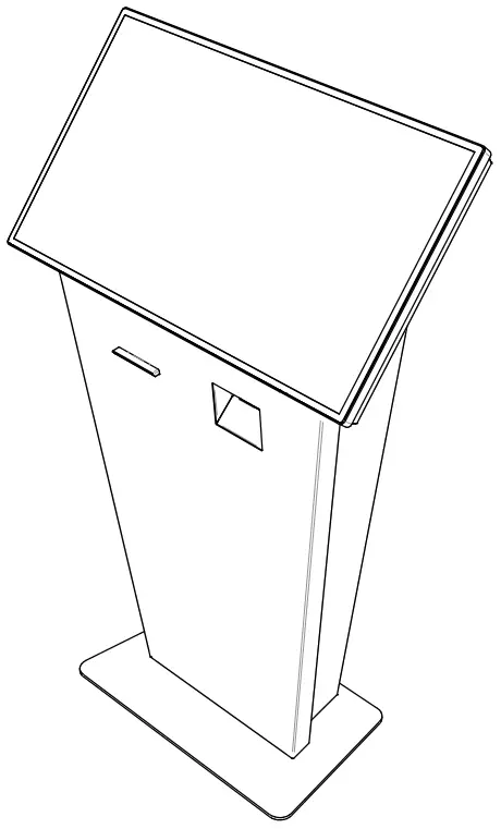 InTOUCH KIO320L SLIM 32 Inch Slim Touch Screen Kiosk Landscape