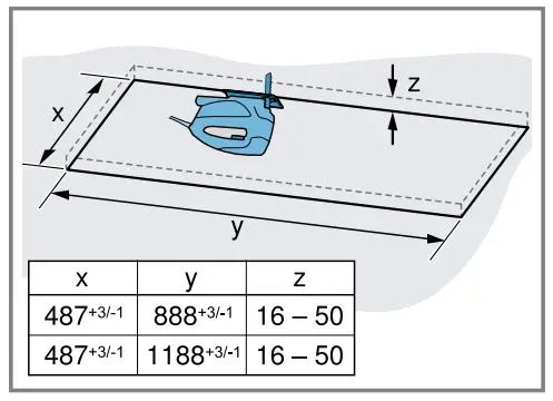 SIEMENS LR96CAQ20 Ceiling Mounted Ventilation System - Preparing the ceiling