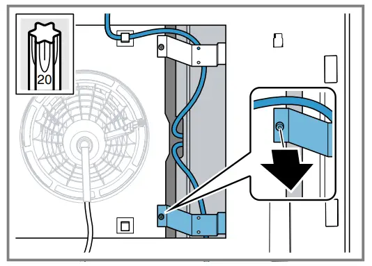 SIEMENS LR96CAQ20 Ceiling Mounted Ventilation System - metal hook