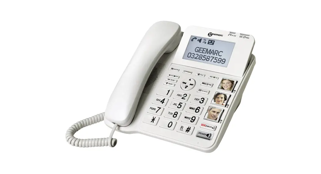 Geemarc Cl595 Corded Big Button Answerphone User Guide