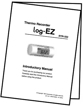 T D RTR-322 Log-EZ Thermo Recorder - Introductory Manual