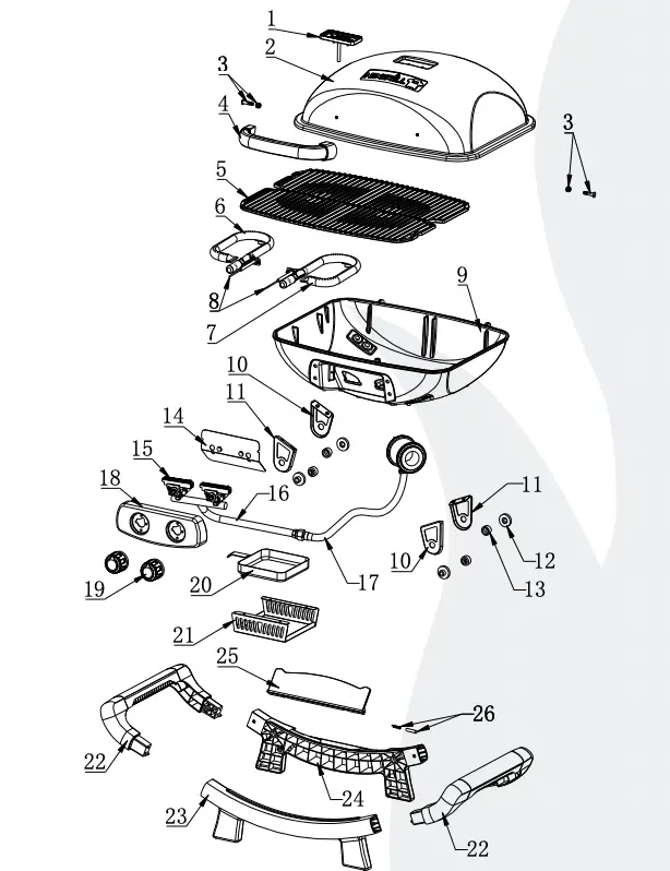 diagramREPLACEMENT PARTS LIST