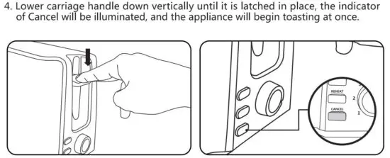 FIG 5 USING YOUR TOASTER