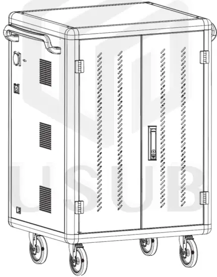 USUB SC01 30AU LT F Laptop and Tablet Charging Cart