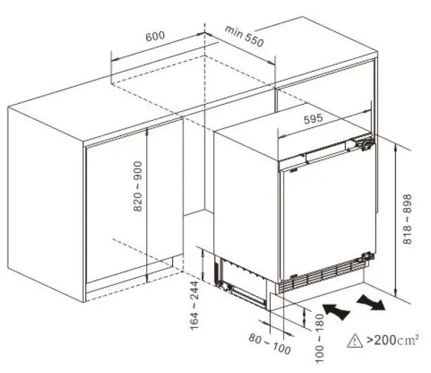 fridgemaster- MBUR60121MF- Built-In -Larder -Fridge -2