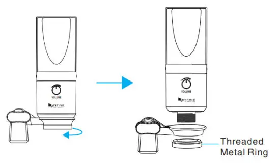FIFINE T670 Studio Condenser USB Microphone with Arm Stand - STAND INSTALLATION QUICK GUIDE