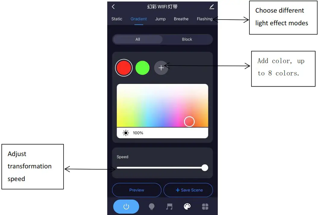 Shenzhen Henghe Optoelectronics HH IR23 LED Intelligent WiFi Controller - Edit interface description 5