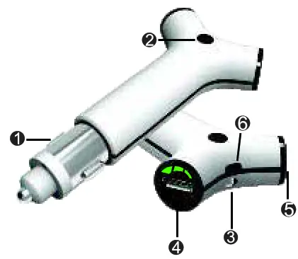 volkano 3-in-1 Car Charger Power Bank and Flashlight - overview