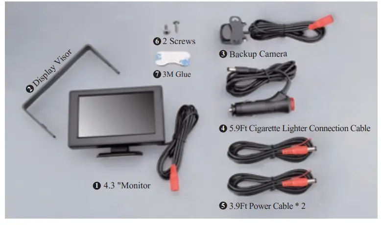 HODOZZY-XL-230WX-4.3 Inch-Monitor(2.4GHz Wireless)-Backup-Camera-2