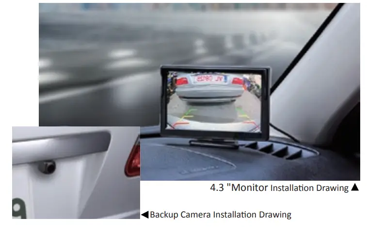 HODOZZY-XL-230WX-4.3 Inch-Monitor(2.4GHz Wireless)-Backup-Camera-3