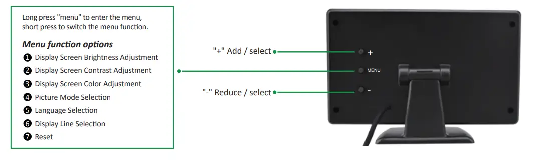 HODOZZY-XL-230WX-4.3 Inch-Monitor(2.4GHz Wireless)-Backup-Camera-5