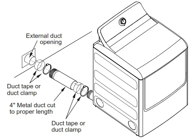 GE Profile 7 4 Cu Ft Gas Dryer - EXHAUSTING THE DRYER 11