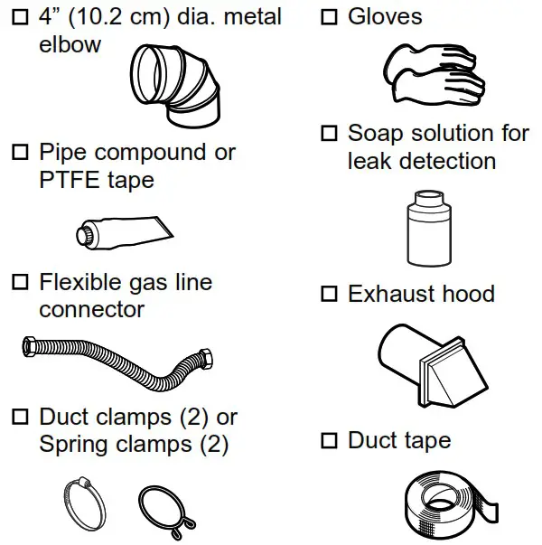 GE Profile 7 4 Cu Ft Gas Dryer - MATERIALS YOU WILL NEED 1