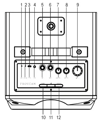 PROSCAN PKAR305 Bluetooth Speaker with Karaoke - fIG 3