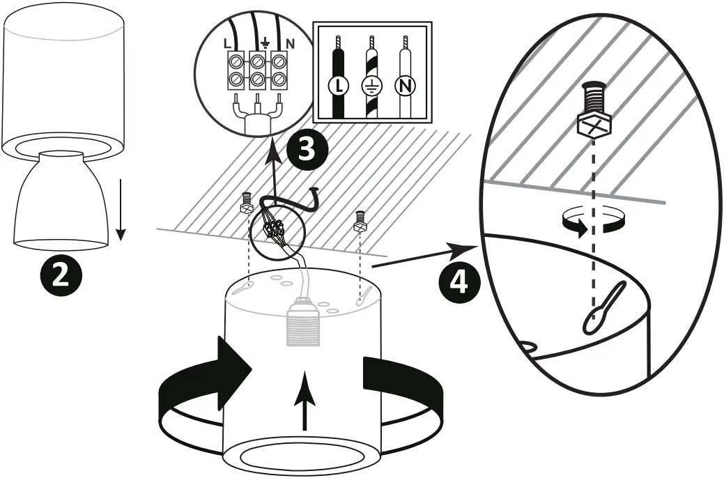 Sanico MERKURY Ceiling Fitting LED 3