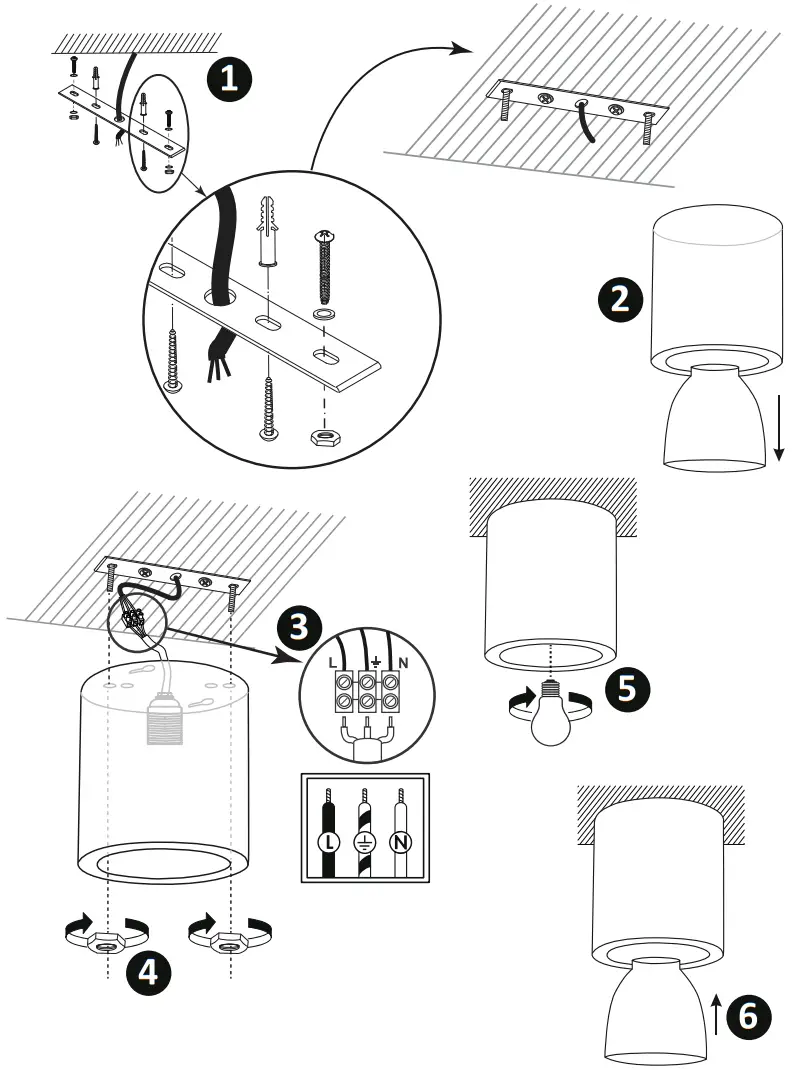 Sanico MERKURY Ceiling Fitting LED 5