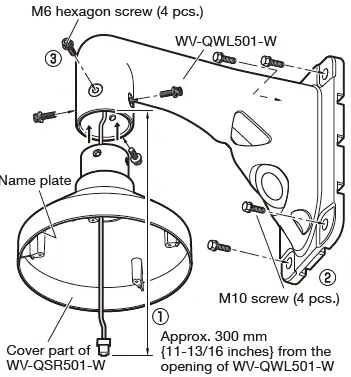 i-PRO WV-QSR501-W Shroud Mount Bracket-2