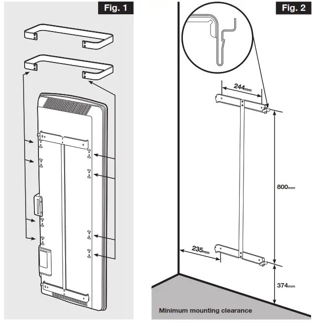Dimplex BPH100M Bathroom Panel Heater - fig 1