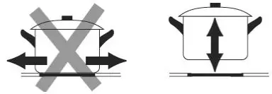 TESLA HV6410TB Ceramic Hob User Manual - Always lift pans off the ceramic hob – do not slide