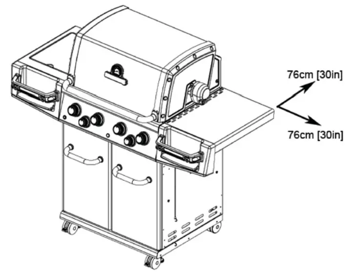 ONWARD Regal S420 Pro LP 4-Burner Propane Gas Grill with Cabinet in Stainless Steel - fig 1