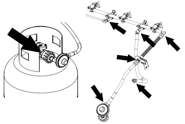 ONWARD Regal S420 Pro LP 4-Burner Propane Gas Grill with Cabinet in Stainless Steel - fig 4