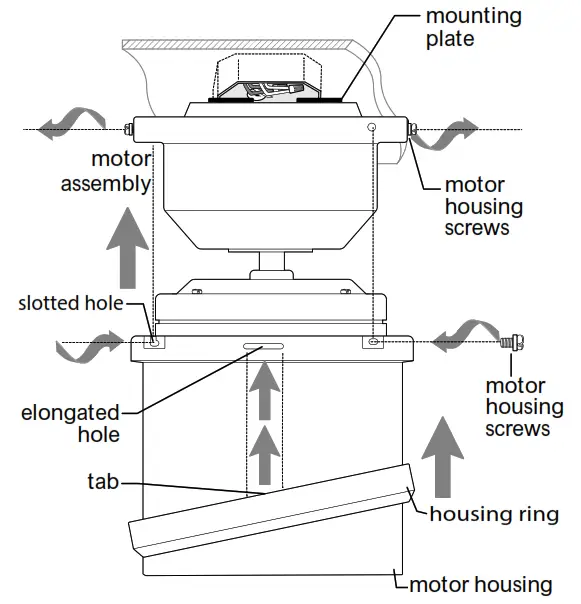 CRAFTMADE BRK60 Burke 60 Inch Ceiling Fan - Motor Housing