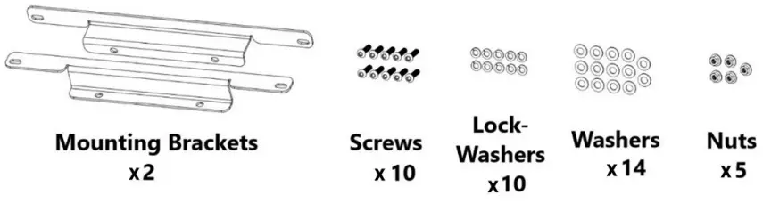 Forney Mounting Bracket Air Compressor - PARTS LIST