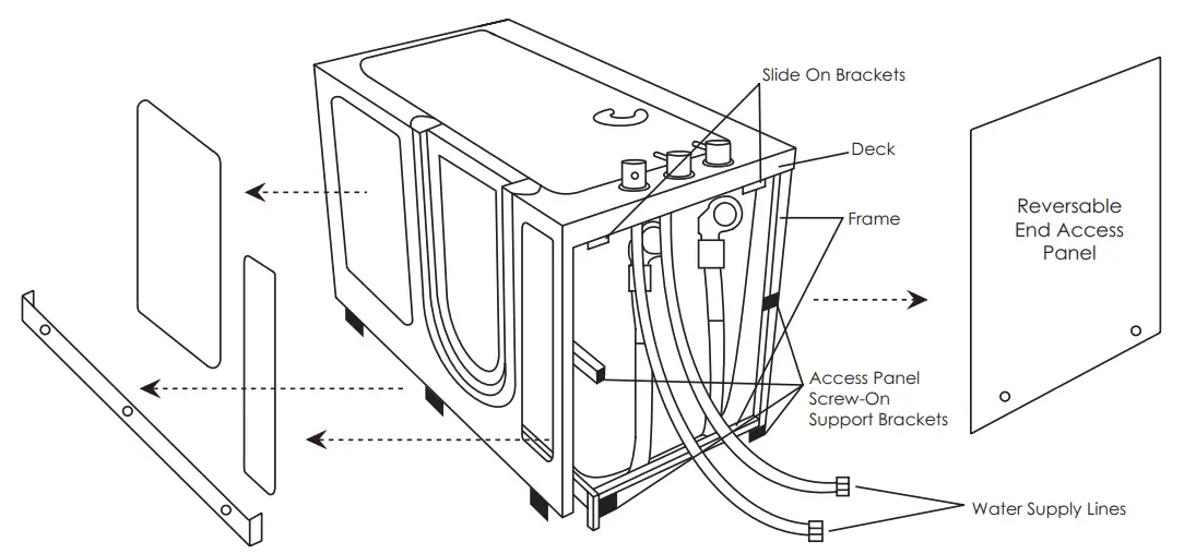 ELLA OA3052 Soaking Outward Swing Door Walk In Baths fig 3