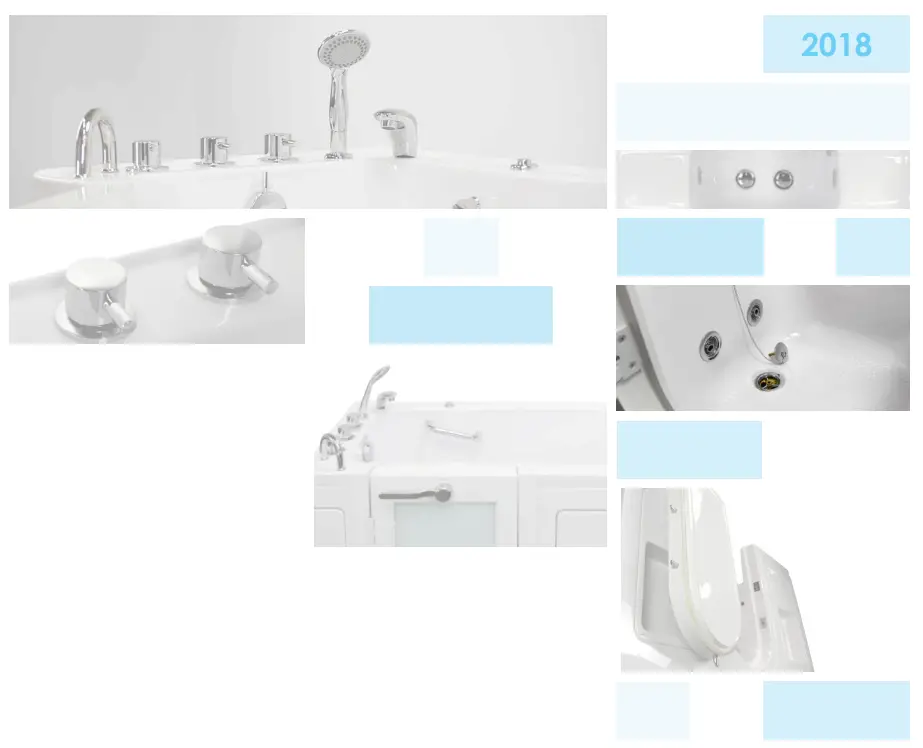 ELLA OA3052 Soaking Outward Swing Door Walk In Baths fig