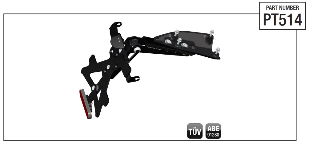 rizoma PT514 License Plate Support Ducati