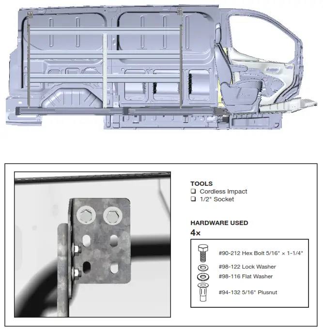RANGER N4 RS84 3 Shelving - bracket