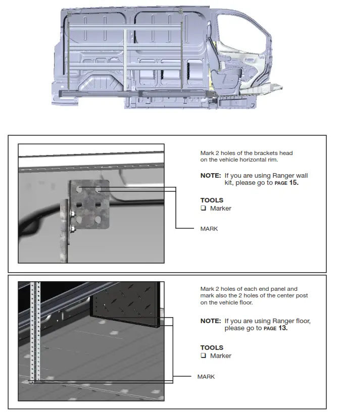 RANGER N4 RS84 3 Shelving - brackets