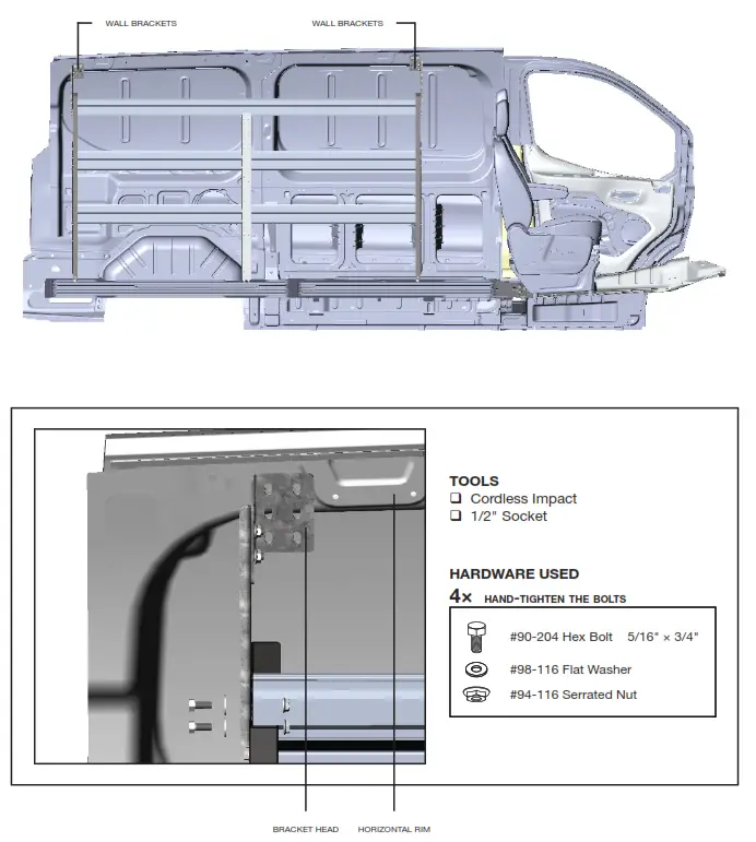 RANGER N4 RS84 3 Shelving - horizontal