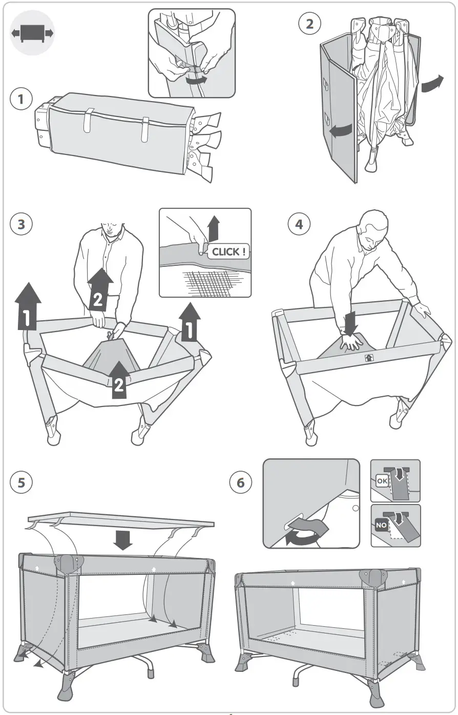bebeconfort BBC2114 Soft Dreams Baby Travel Cot - Figure 1