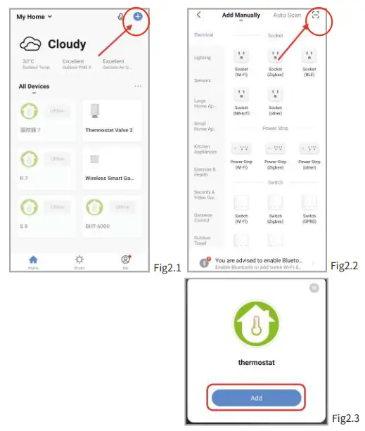 beca BAC-2000-ML Modulating Touch Button Thermostats - Fig2.2