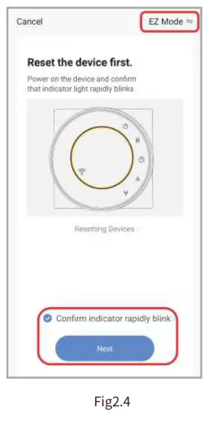 beca BAC-2000-ML Modulating Touch Button Thermostats - Fig2.4