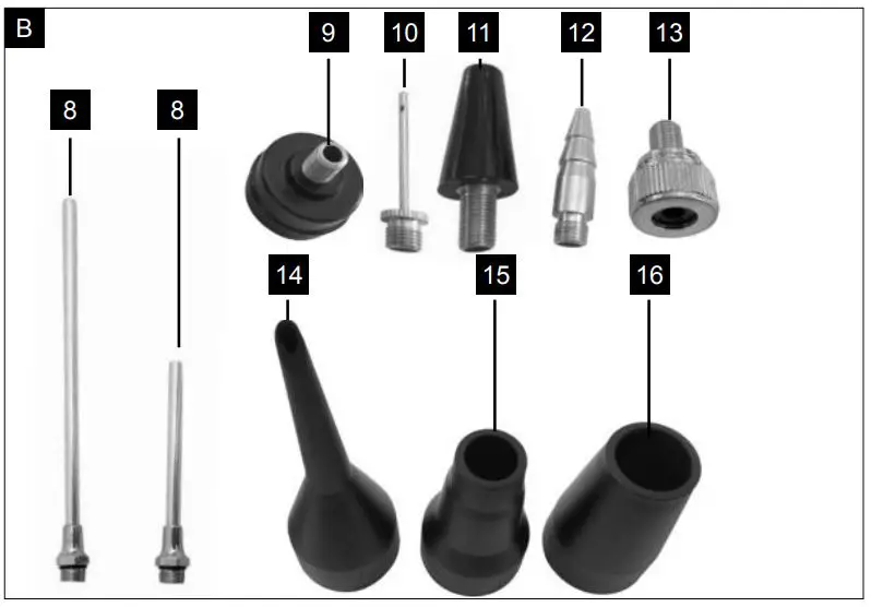 scheppach 7906100710 Pneumatic Tool Set - Figure B