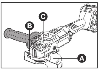 GREENCUT AMG200L Cordless Angle Grinder - AUXILIAR HANDLE