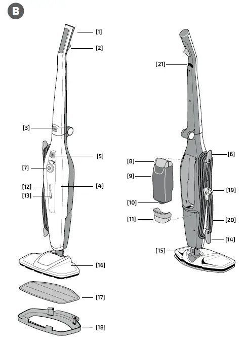 LEIFHEIT CleanTenso Steam Mop Cleaner 1